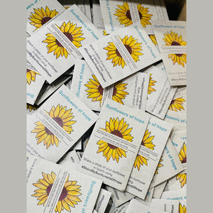 Thankyou -  Personalised Custom Seed Packet - Class Gift - Work Gift - Party Favours - Sunflower Seeds