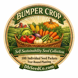Bumper Crop Self Sustainability Pack - 100 Individual Seed Packets - Year Round Planting