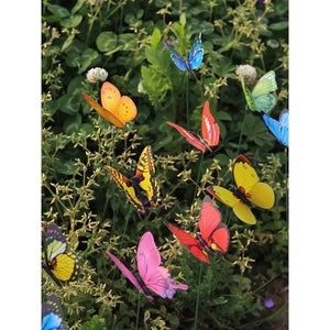 Solar Butterfly Garden Stakes - 3 Pack Fluttering Outdoor Decor With Realistic Motion